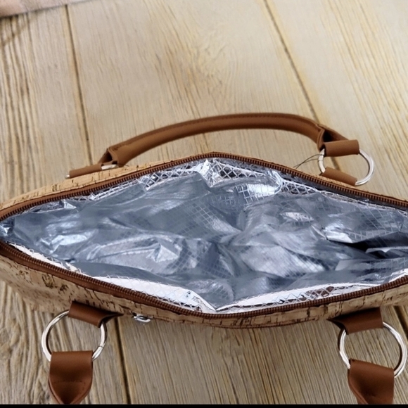 𝅺PRIMEWARE Wine Cork Handbag Insulated Wine Party Clutch - Picture 2 of 4